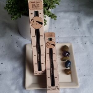 (2( Marie Claire Paris Ultra Black Felt Tip Eyeliner. NIP